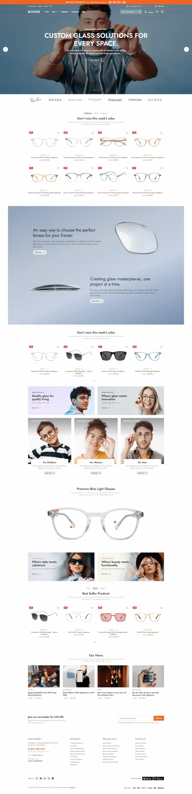 glasses 模板预览