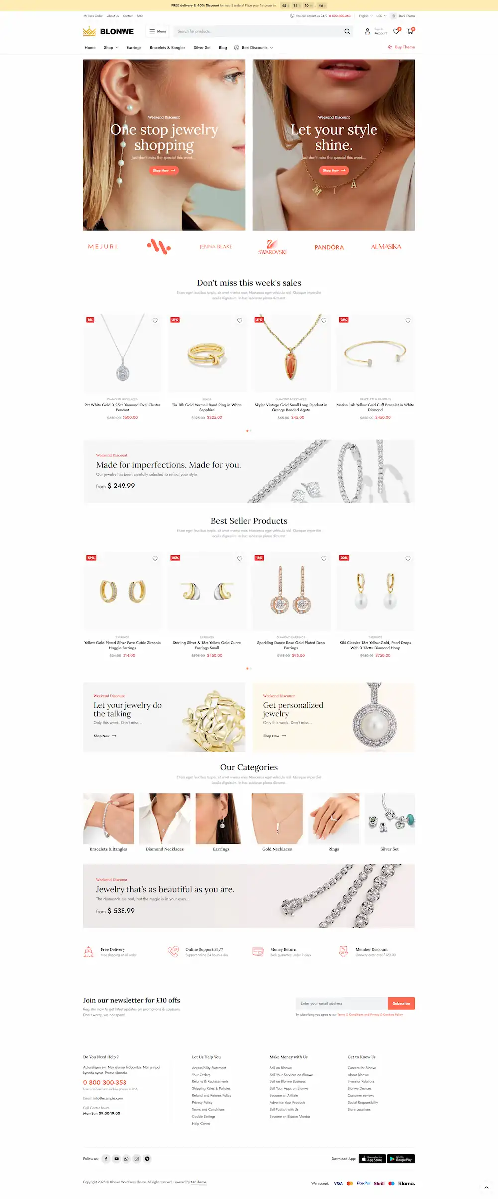 jewellery 模板预览