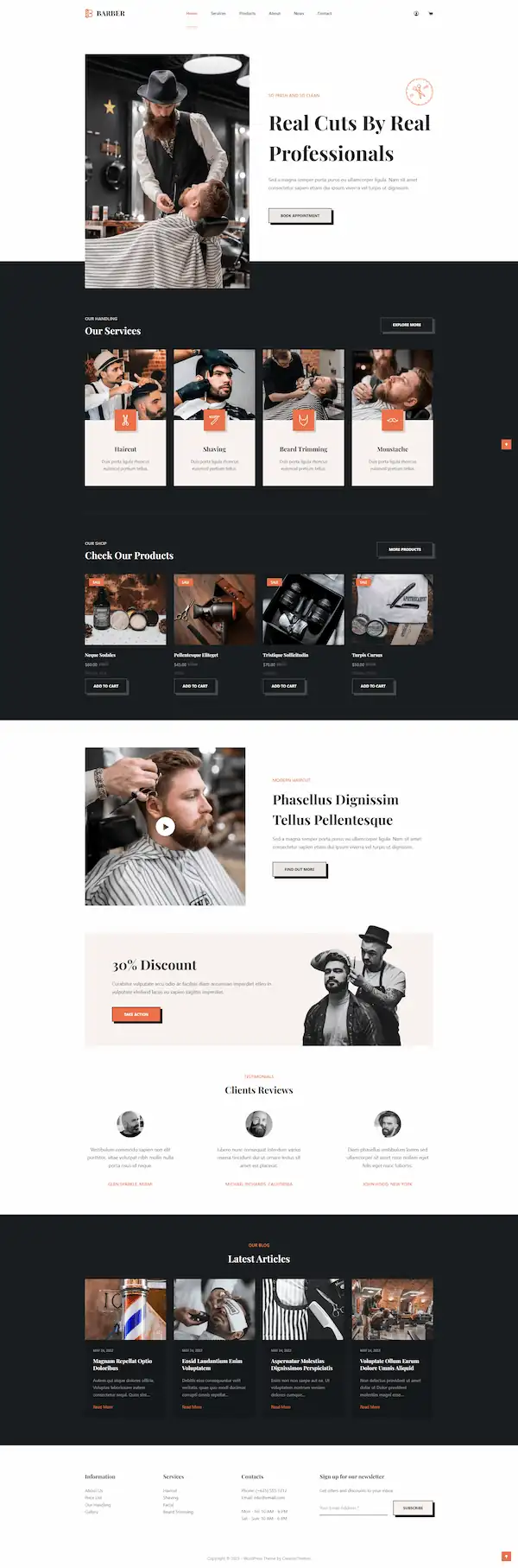 barber 模板预览