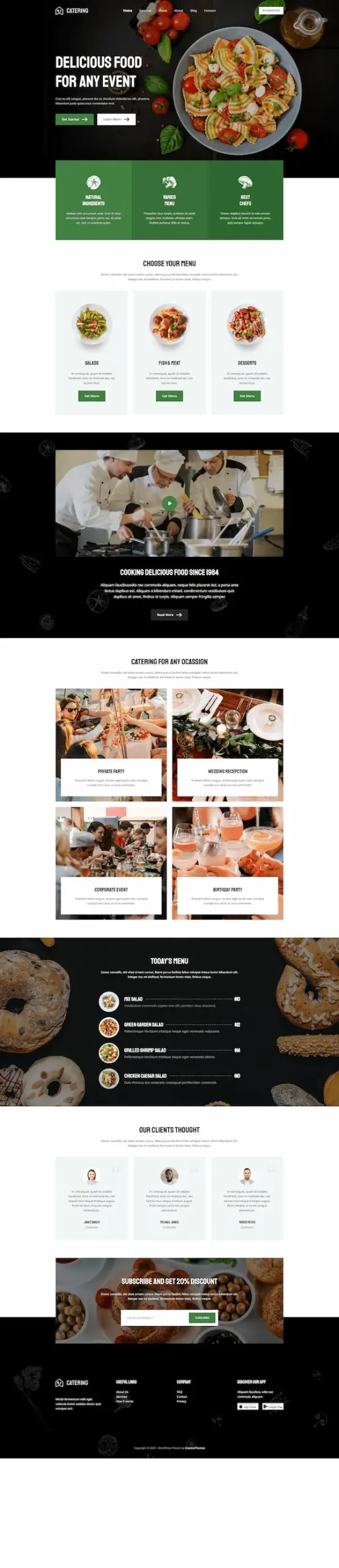 catering 模板预览