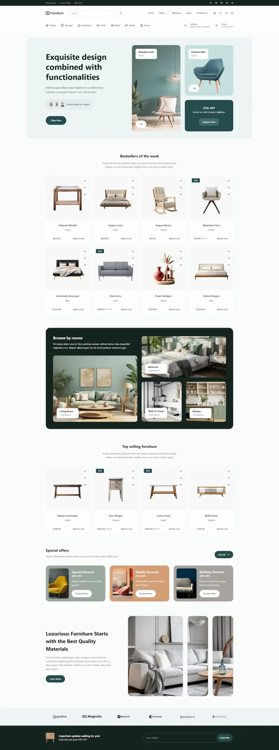 furniture 模板预览