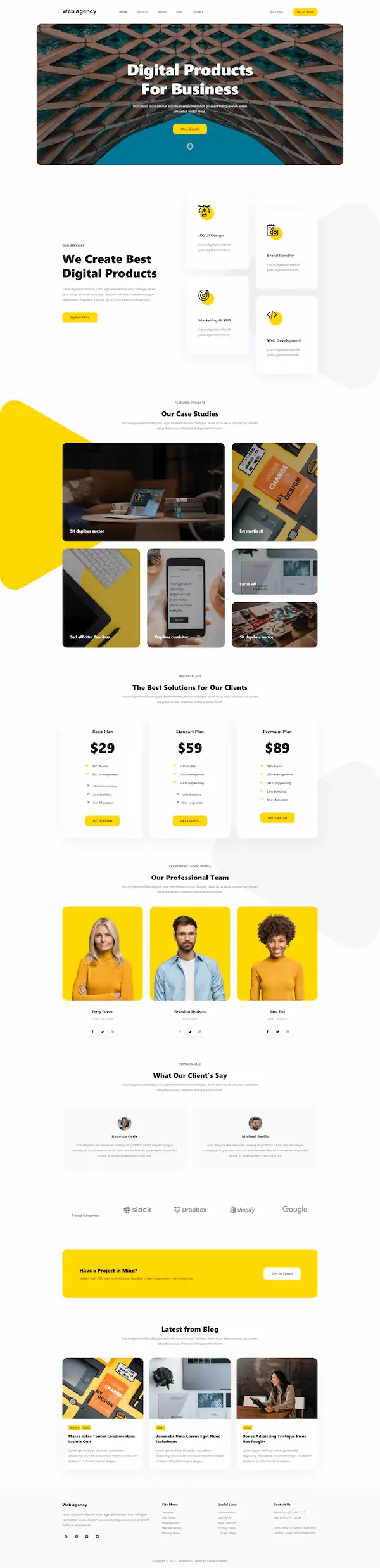 web-agency 模板预览